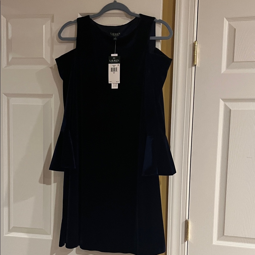 Women's Blue velvet Dress